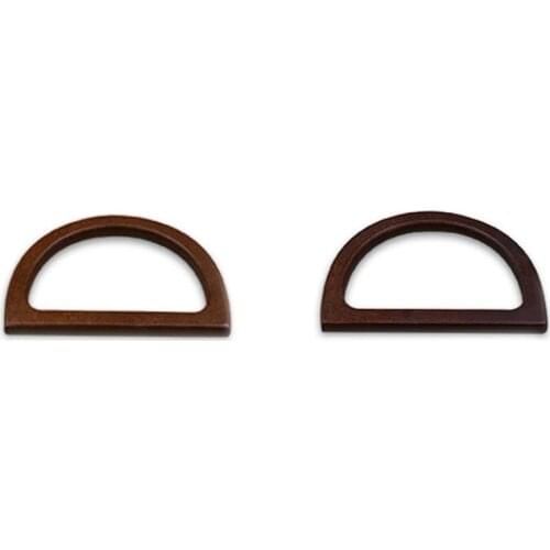 10Pcs D-Shaped Wooden Handle Color Dinner Party Hand-Made Patchwork Bag Wrist Handle DIY Handle