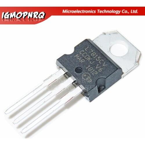 10pcs L7815CV L7815 KA7815 MC7815 Voltage Regulator 15V 1.5A TO-220 new original