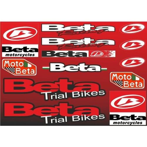 Beta Decals Sticker Motorcycle Vinyl Graphics Kit Logo Adhesive Aufkleber 13 Pcs