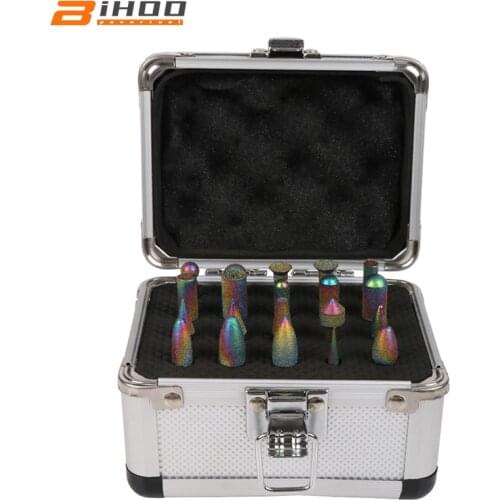 20pcs 6mm Diamond Grinding Head Wheel Dremel Rotary Tool Drill Bit Set Accessory Drill Burr Bits Diamond Rotary Tool 46/150