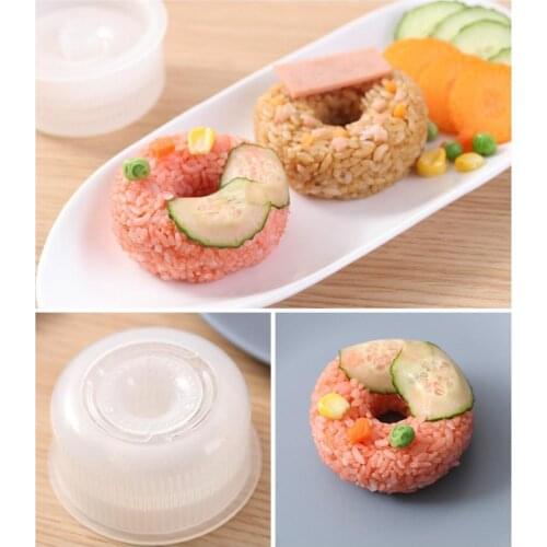 2021 Sushi Mold Transparent Doughnut-shaped DIY Small Rice Ball Making Mold for Kitchen Sushi Mold Rice Ball Mold Dropshipping