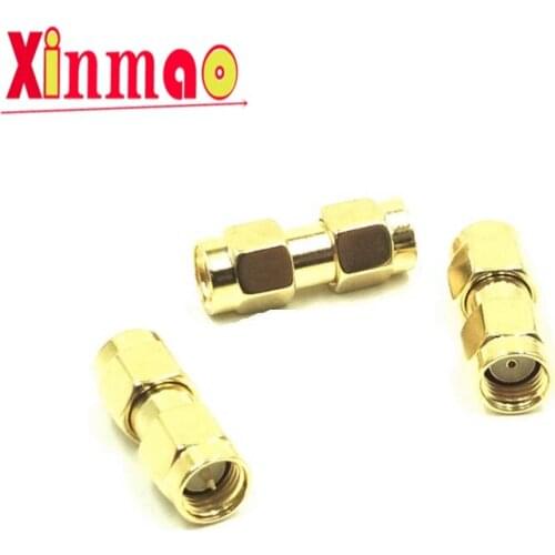 2pcc Golden SMA Male to RP SMA male female pin RF Coax Adapter Straight goldplated NEW SMA Male Hole to SMA Male Neelde SMA-JJ
