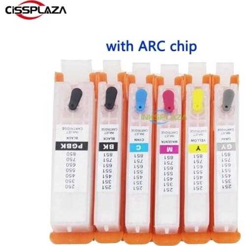 CISSPLAZA 6PCS PGI750 refillable ink cartridge compatible for canon MG6370 MG7170 MG7570 IP8770 MG6770 MG6670 pgi 750