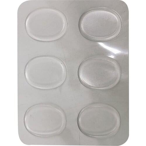 6 Pieces Drum Damper Gel Pads Silicone Drum Dampeners Silencer for Drum Set - Clear