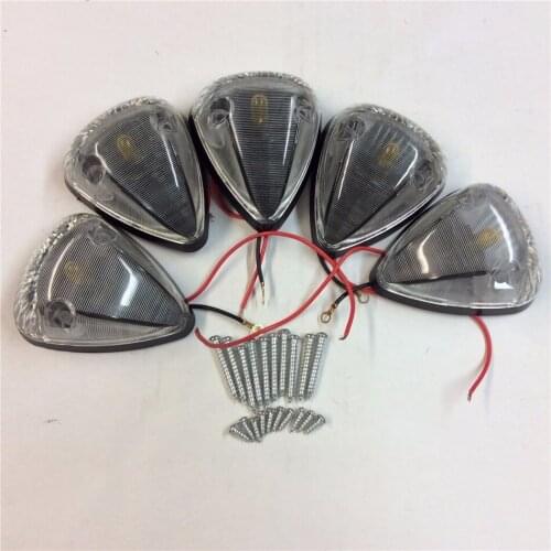 Aftermarket free shipping 5 PCs Clear Cab Marker Light Cover Lens and Base Housing Fit For 1994-1998 Dodge Ram 2500 3500