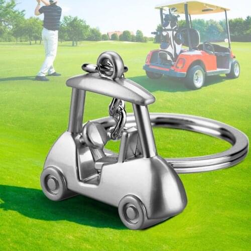 3D golf cart keychain key ring creative car key chain key holder high quality portachiavi chaveiro llaveros hombre bag charm