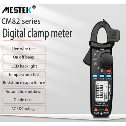 True RMS Digital Clamp Meter MESTEK CM82A/B/C DC AC Current Voltage Ampere NCV Ohm Tester Ammeter Multimeter Electrician Tool