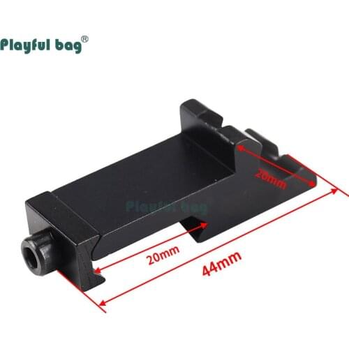 Playful bag 20mm rail 45 degree inclined rail Flashlight modification accessories Aluminum alloy CS accessory CS game toys AQA64
