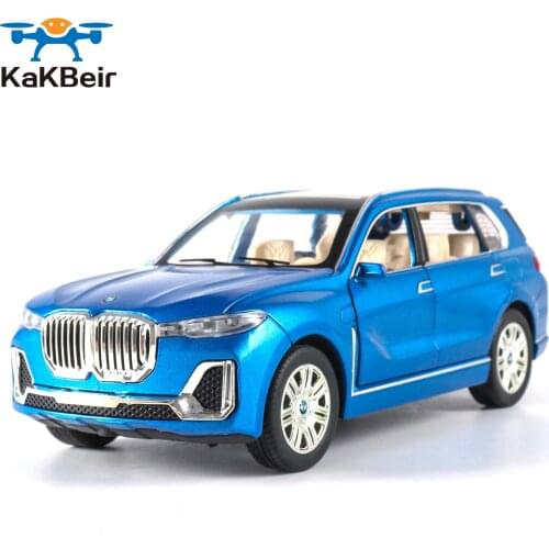 KaKBeir 1:24 NEW BWM X7 Alloy Car Model Toy Vehicles Simulation Light Sound Pull Back Childrens Toy Collectibles Free Shipping