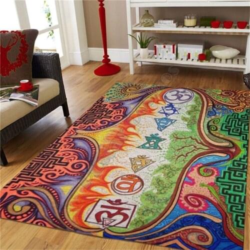 Yoga Rug Square Anti-Skid Area Floor Mat Rug Non-slip Mat Dining Room Living Room Soft Bedroom Carpet 01