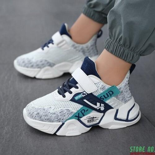 Children Casual Shoes Boys Light Sneakers Student Kid Summer Size 5 8 9 12 13 Years Old Mesh Sport Footwear Winter Spider 7-12y