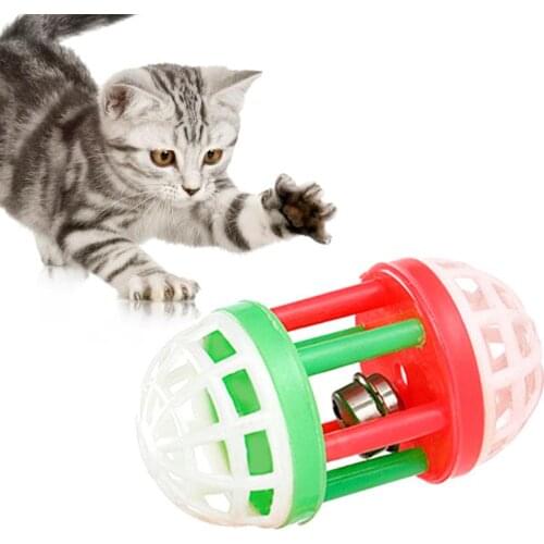 Legendog 1pc Christmas Cat Toy Funny Bell Decor Pet Training Toy Cat Interactive Toys Pet Supplies For Christmas Random Color