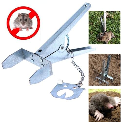 Multifunction Galvanised Mole Trap Control Durable Claw Easy Setup Catching Scissor Type Eliminator Garden Reusable