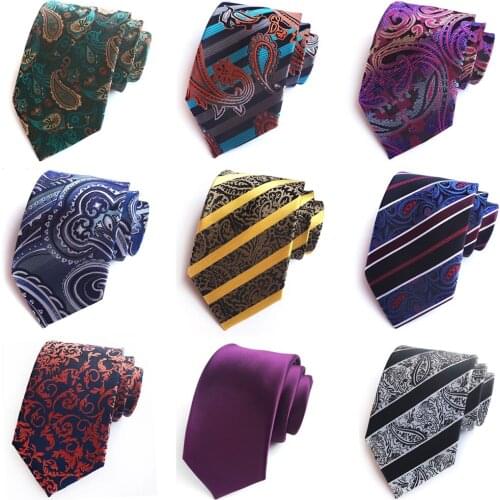 Mens Colorful Paisley Floral Striped Ties Wedding Business Wide 8CM Necktie BWTHZ0337