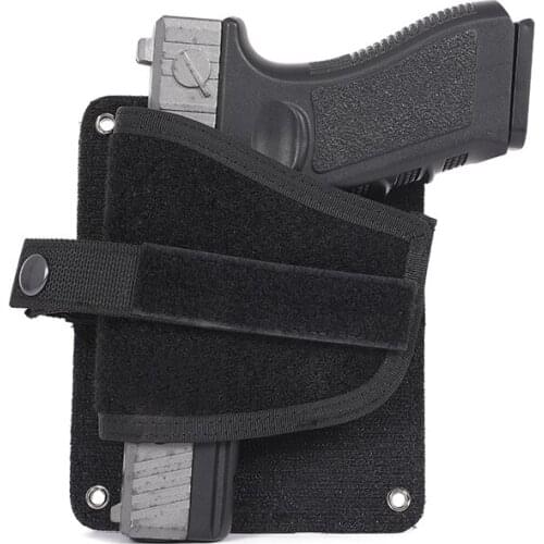 Invisible Tactical Molle Gun Holster Multifunctional Car Pistol Hanging Board Fit for Bedside Table Chair Hidden Holster