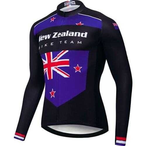 New Zealand Thin&Fleece Autumn&Winter mens Long Sleeve Cycling clothing Breathable Anti-UV Bicycle Wear Sleeve Cycling Jersey