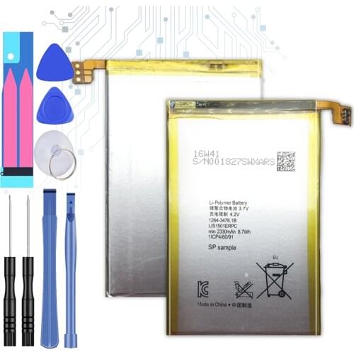 Original Kikiss Battery For SONY Xperia ZL L35h ZQ L35i C6502 C6503 C6506 L 35h 35i LIS1501ERPC Genuine Phone Battery 2330mAh