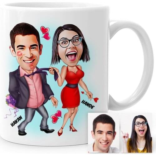 Personalized Valentine Cartoon White Mug Cup-4