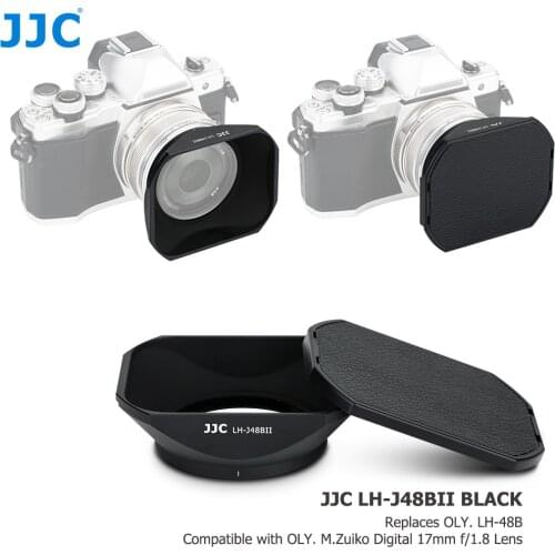JJC Durable Metal Lens Hood Shade Protector for Olympus M.Zuiko Digital 17mm f/1.8 Lens Replaces Olympus LH-48B Lens Hood
