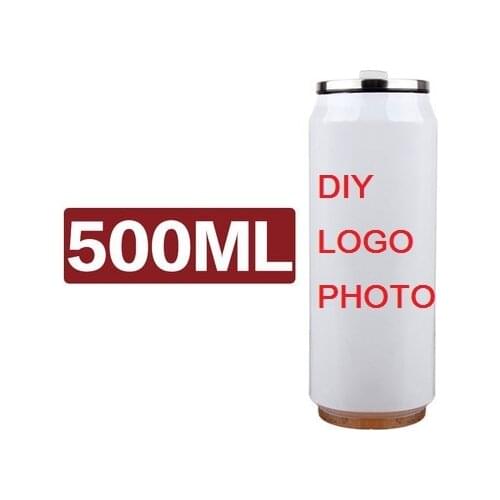 500ML Customize Cola Thermos Photo LOGO Stainless Steel Insulated Stainless Steel Vacuum Bottle Custom Name Printing Gift