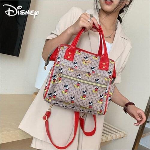 Disney PU Waterproof Mummy Maternity Diaper Bag Large Capacity Nappy Bag Travel Backpack Nursing Bag for Baby Care Womens Bag