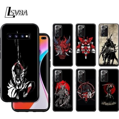 Japanese Samurai Silicone Cover For Samsung Galaxy S21 S20 FE Ultra S10 S10E Lite 5G S9 S8 S7 Edge Plus Phone Case