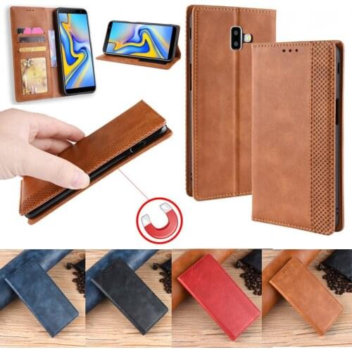 YeLun Phone Case for Samsung GalaxyJ6 Plus Leather Case Galaxy J610F Cover High Quality Luxury Magnetic Flip Switch Phone Coque