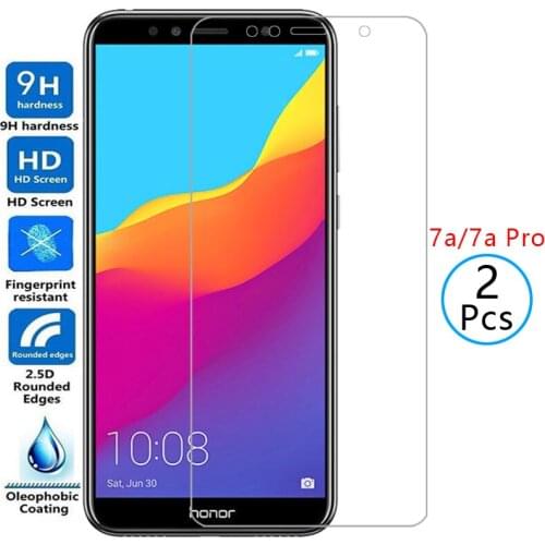 Protective tempered glass for huawei honor 7a pro screen protector on honor7a honer onor hono 7 a a7 7apro a7pro safety film 9h
