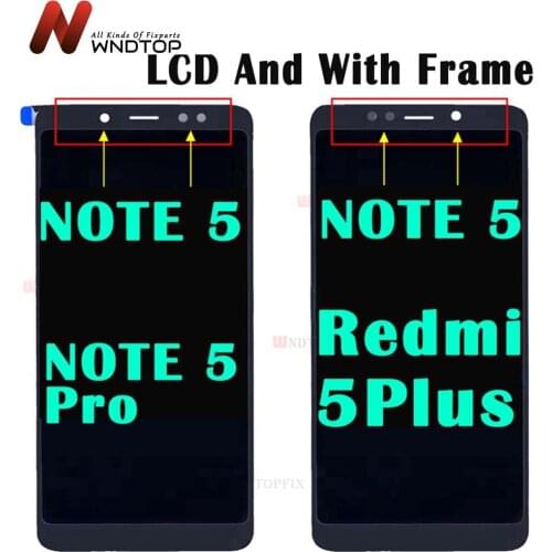 For Xiaomi Redmi 5 Plus LCD Display Touch Screen 5.99' Note 5 Pro Digitizer Screen Glass Panel Assembly Redmi Note 5 LCD