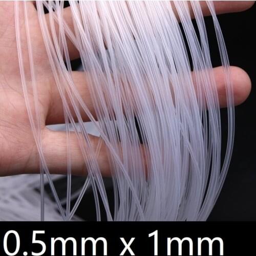 0.5x1 Silicone Tubing ID 0.5mm OD 1mm Food Grade Flexible Drink Tubing Pipe Temperature Resistance Nontoxic Transparent