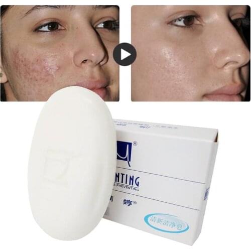 100g Anti-mite Soap Skin Cleaning Acne Seborrhea Anti Bath Blemish Whitening Skin Bath Soap Soap Treatments Cleaning Fungus Z1L6