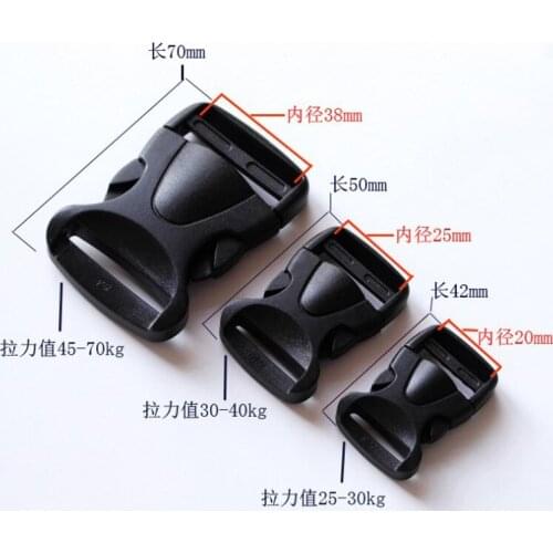 10 Pieces Plastic Buckle Luggage Accessories Schoolbag Buckles Webbing Adjustment Black Buckle Day Third Gear Hook