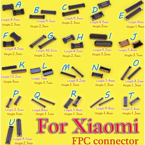 2pcs Brand new LCD FPC connector/Touch motherboard FPC connector/display motherboard FPC For Xiaomi 2/3/4/Note for Redmi Note