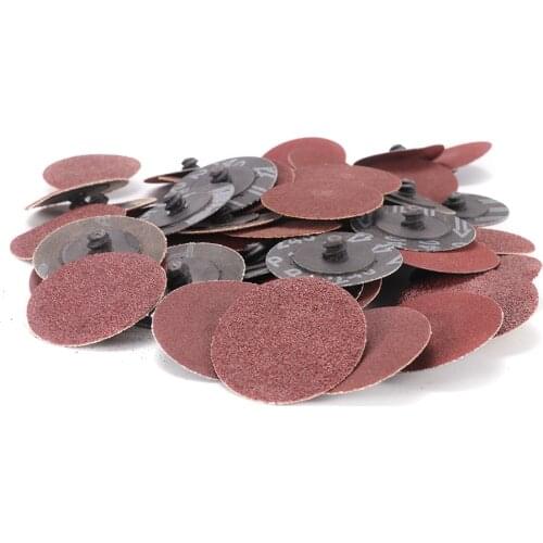 50pcs Sanding Disc for Roloc 50mm 80 120 180 240 320 Grit Sander Paper Disk Grinding Wheel Abrasive Rotary Tools Accessories