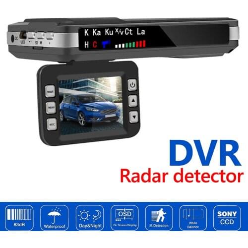 English Russian Voice Alarm Radar Detector 2 in 1 Car Dashboard Camera Car Detector Antiradar Anti-radar Speed X K CT La