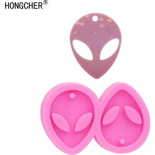 Shiny New Mini alien earrings mold DIY Handmade eardrop epoxy mould Silicone Molds fashion jewelry