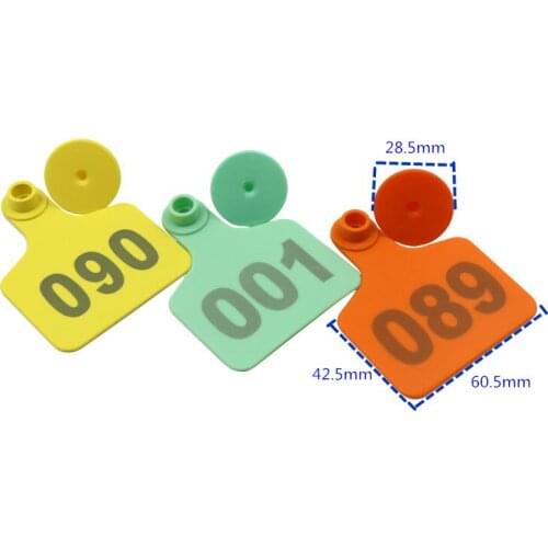 Farm Livestock Oversized Cattle Ear Tag Signs Anti-shedding Cow Ear Tags Typing Copper Head Earrings Animal Identification Card