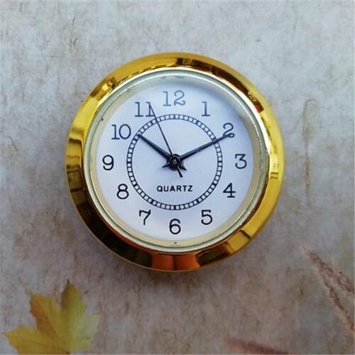 2PCS Gold Rim Face Diameter 39MM Insert Clock FIT-UP Arabic Number for Craft Clock