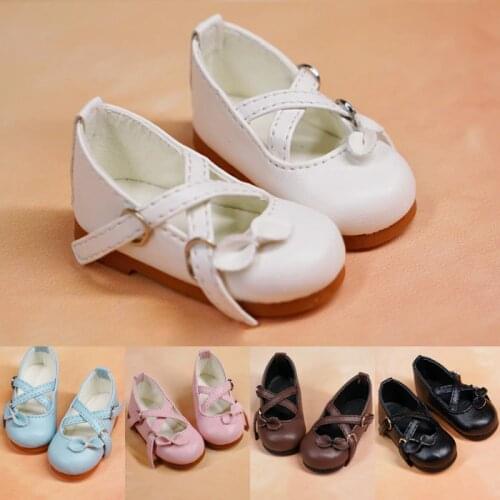 D01-P554 children handmade toy 1/4 Doll clothes BJD/SD doll props Accessories Cute bow buckle shoes 1pair