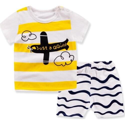 Childrens suit Boys girls set Short sleeve summer wear Baby clothes Sports & Leisure T-shirt + shorts ventilation TOS shirt