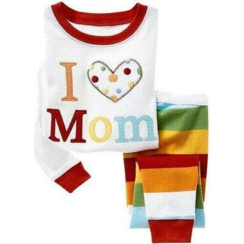 Kid Baby Pajamas Set Boy Girl Cotton Cartoon Pijamas Long Sleeve Pyjamas Suit Top Long Sleeve Spring Autumn Pant Sleepwear 2-7T