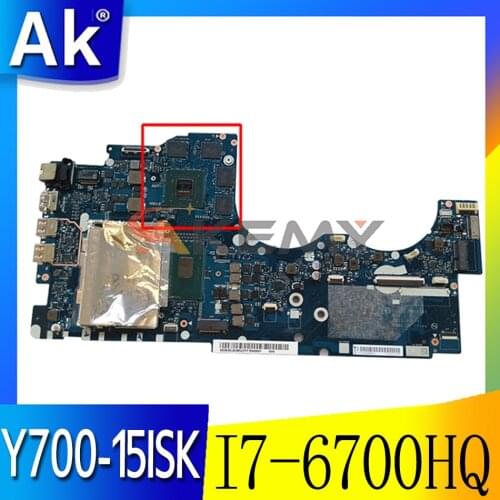For Lenovo Ideapad Y700 Y700-15ISK Laptop Motherboard FRU:5B20K28148 BY511 NM-A541 SR2FQ I7-6700HQ CPU GTX960M 4GB GPU