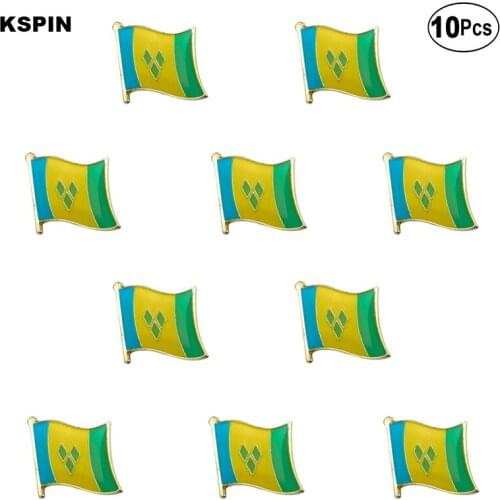 Saint Vincent Flag Lapel Pin Flag badge Brooch Pins Badges 10Pcs a Lot