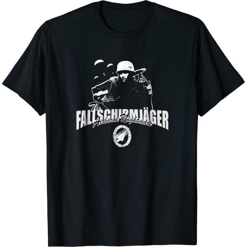 WW2 German Paratrooper Men T-shirt Fallschirmjager Airborne Short Casual 100% COTTON O-Neck Mens T Shirts