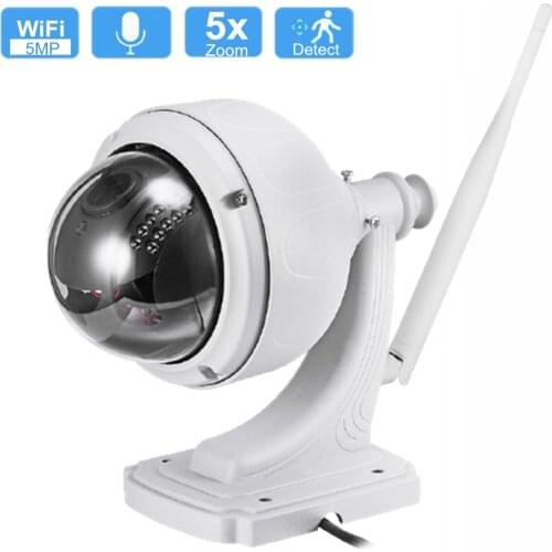 5MP Wifi Auto Tracking IP Camera 1080P PTZ 5X Optical Zoom Two Way Audio Microphone Wireless Security CCTV Surveillance Cameras