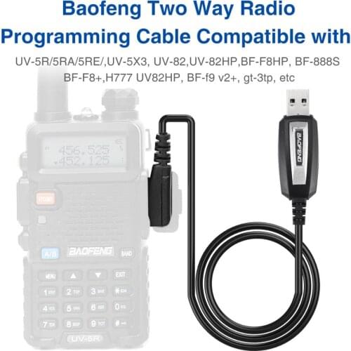 Radio Programming Cable for Walkie Talkie Baofeng UV-5R UV 5R Bf-888S UV-82 USB Cable GT-3 GT-3TP UV-5RTP GT-5 GT-1 TG-UV2 UV-S9