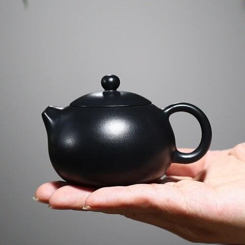 130cc Chinese Yixing Teapot Reductive Firing Purple Clay Xishi Tea Pot