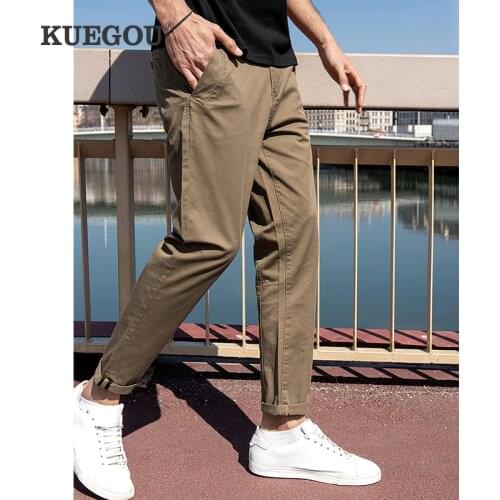 KUEGOU Mens Summer Pants
