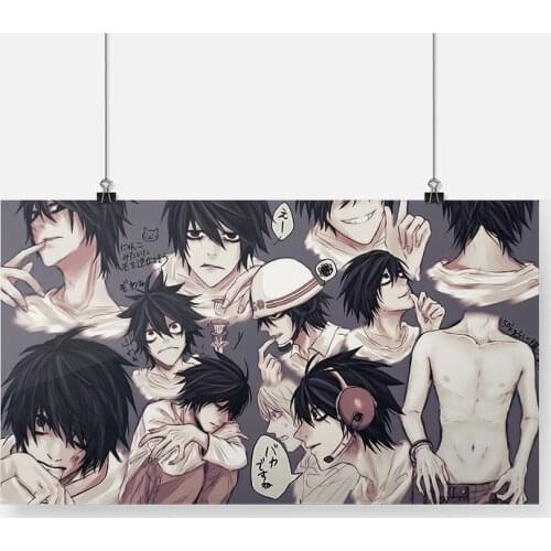 L Anime Death Note Characters Canvas Painting Decor Wall Art Pictures Bedroom Study Home Living Room Decoration Prints Poster