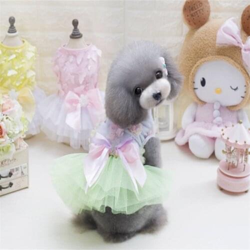 Summer Pet Clothes Wedding Dog Dress For Dogs Skirt Summer Princess Dog Dresses Clothes For Dogs Skirts York Pet Chihuahau Dress